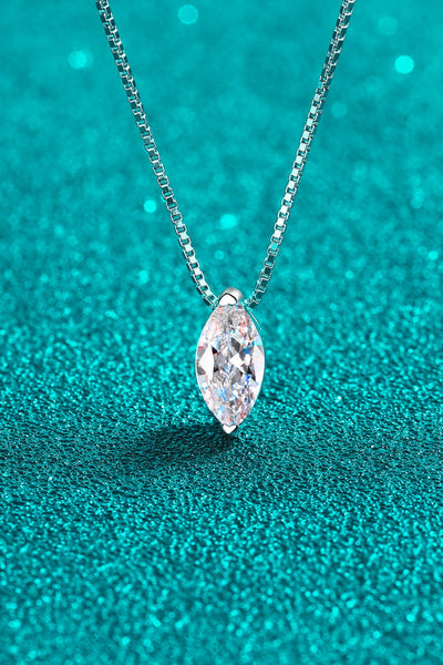 BEAUTIFUL I AM 1 Carat Moissanite Jewelry 925 Sterling Silver Necklace