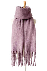 BEAUTIFUL I AM Fringe Detail Polyester Scarf