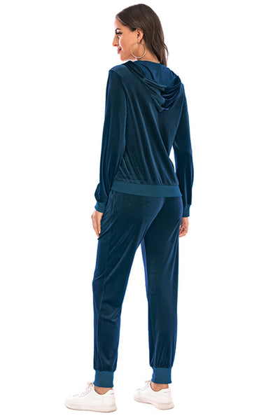 BEAUTIFUL I AM Zip-Up Hooded Jacket and Pants Set