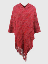 BEAUTIFUL I AM Fringe Hem Hooded Poncho