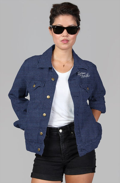 EG3BEATS MERCH LIFE Womens Denim Packable Jacket