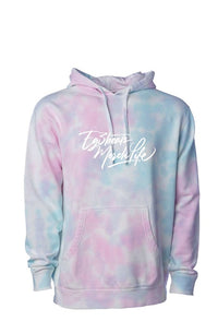 EG3BEATS MERCH LIFE Tie Dye Cotton Candy Hoodie