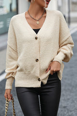 BEAUTIFUL I AM Button-Up Dropped Shoulder Cardigan