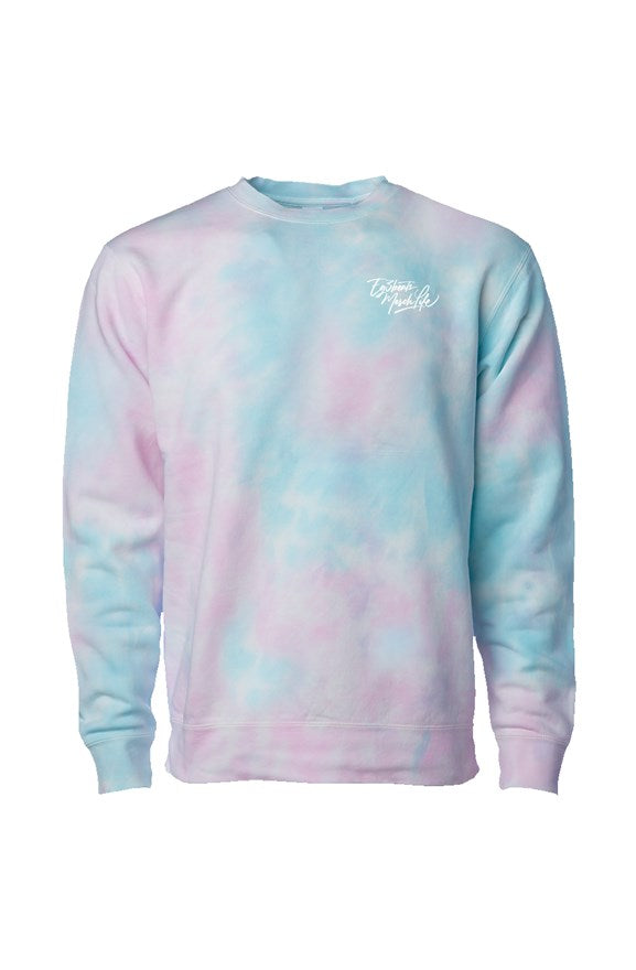 EG3BEATS MERCH LIFE Cotton Candy Crew Neck Sweatshirt