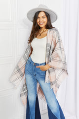 BEAUTIFUL I AM Leto Punch of Plaid Lightweight Poncho Cardigan