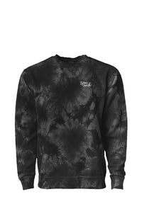 EG3BEATS MERCH LIFE Tie Dye Crewneck Black Sweatshirt