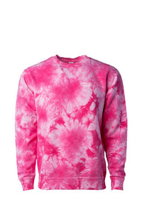 EG3BEATS MERCH LIFE Tie Dye Crewneck Pink Sweatshirt