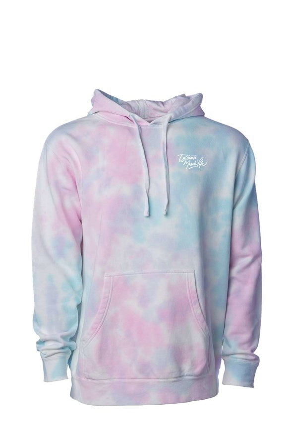 EG3BEATS MERCH LIFE Tie Dye Cotton Candy Hoodie