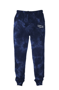 EG3BEATS MERCH LIFE Crystal Tie Dye Joggers Navy