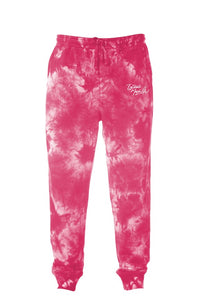 EG3BEATS MERCH LIFE Crystal Tie Dye Joggers Pink