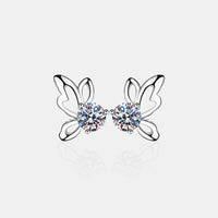 BEAUTIFUL I AM 1 Carat Moissanite Jewelry Butterfly Shape Earrings