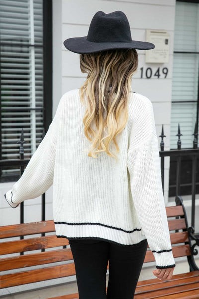 BEAUTIFUL I AM Waffle Knit V-Neck Cardigan with Pocket