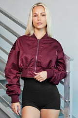 BEAUTIFUL I AM Zip-Up Ruched Cropped Jacket