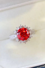 BEAUTIFUL I AM 2 Carat Moissanite 925 Sterling Silver Halo Jewelry Ring