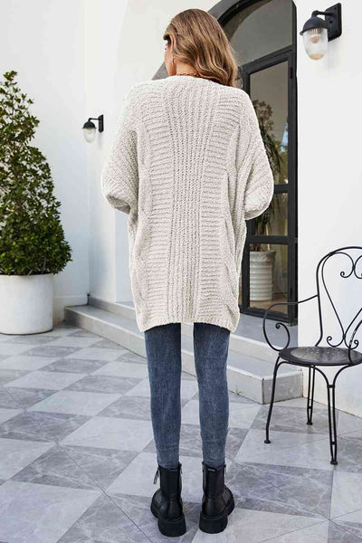 BEAUTIFUL I AM Open Front Dolman Sleeve Cardigan