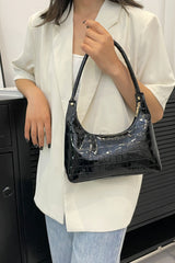 BEAUTIFUL I AM Textured PU Leather Shoulder Bag