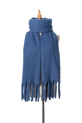 BEAUTIFUL I AM Fringe Detail Polyester Scarf