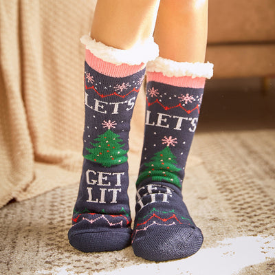 BEAUTIFUL I AM Cozy Christmas Socks