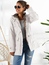 BEAUTIFUL I AM Full Size Hooded Jacket with Detachable Liner (Three-Way Wear)