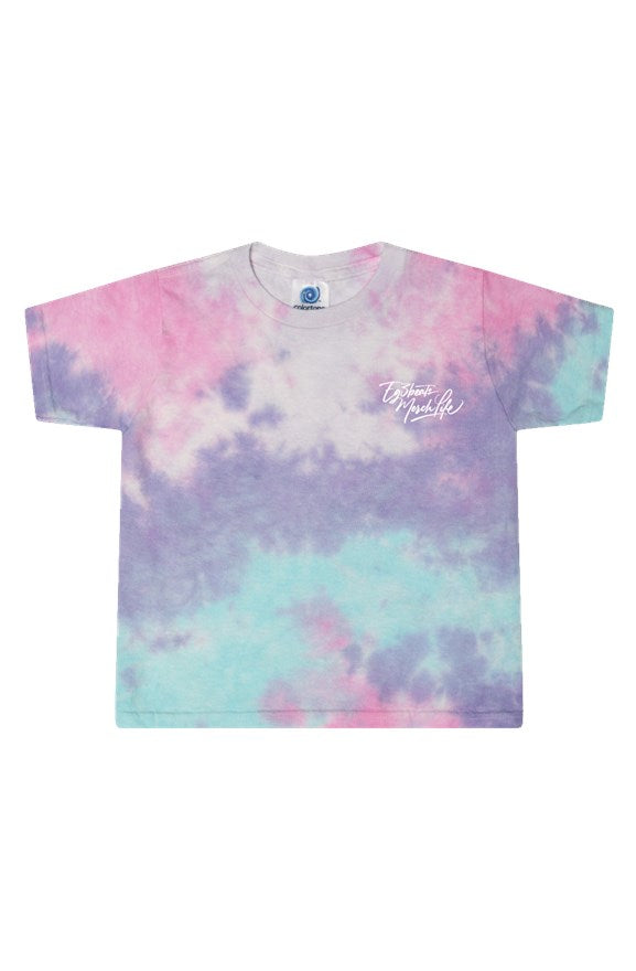 EG3BEATS MERCH LIFE Tie-Dye Cotton Candy Womens' Cropped Shirt