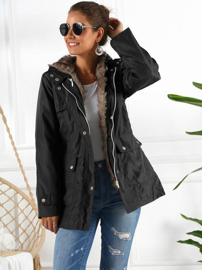 BEAUTIFUL I AM Full Size Hooded Jacket with Detachable Liner (Three-Way Wear)