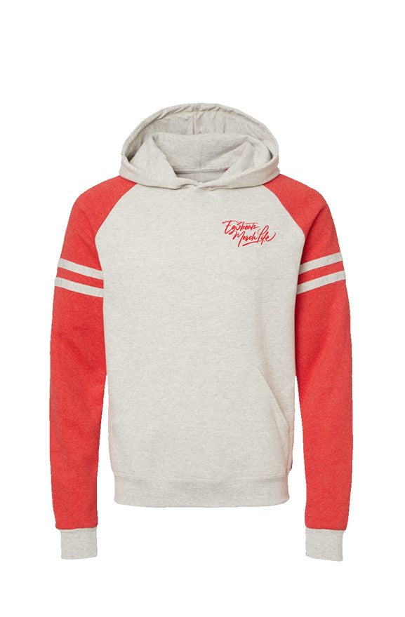 EG3BEATS MERCH LIFE Varsity Colorblocked Raglan Hoodie