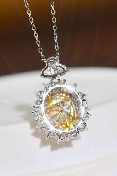 BEAUTIFUL I AM 5 Carat Yellow Moissanite Pendant Jewelry Necklace