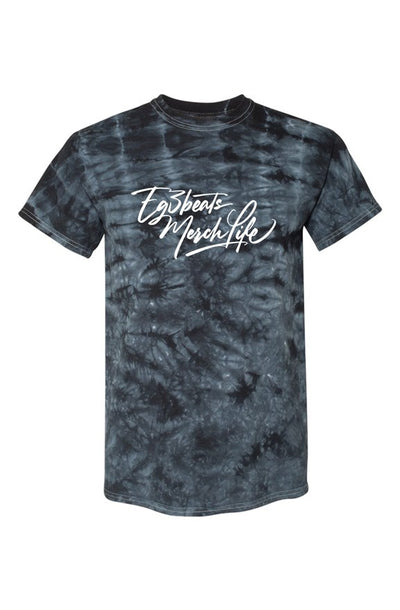 EG3BEATS MERCH LIFE Black Crystal Tie-Dye T-Shirt