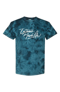 EG3BEATS MERCH LIFE Navy Crystal Tie-Dye T-Shirt