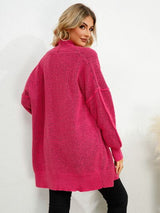 BEAUTIFUL I AM Open Front Dropped Shoulder Cardigan