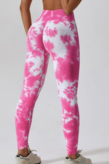 BEAUTIFUL I AM High Waist Tie-Dye Long Sports Pants Active Wear