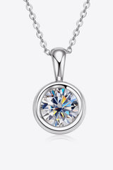 BEAUTIFUL I AM 2 Carat Moissanite Jewelry 925 Sterling Silver Necklace