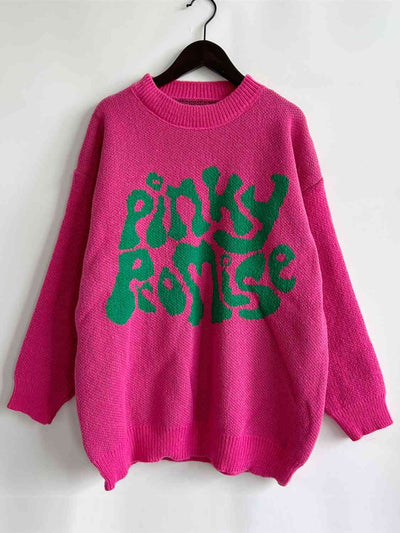 BEAUTIFUL I AM PINKY PROMISE Graphic Sweater