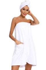 BEAUTIFUL I AM Strapless Robe with pocket