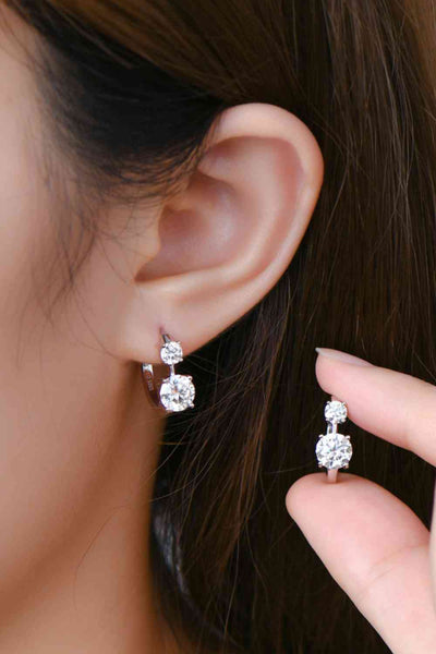 BEAUTIFUL I AM 1.3 Carat Moissanite Jewelry 925 Sterling Silver Earrings