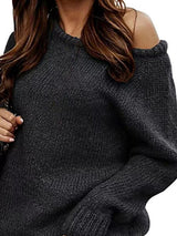 BEAUTIFUL I AM One Shoulder Long Sleeve Sweater