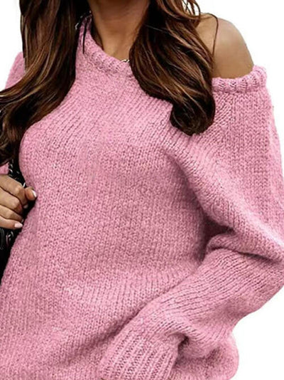 BEAUTIFUL I AM One Shoulder Long Sleeve Sweater