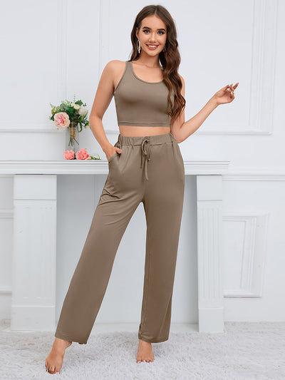 BEAUTIFUL I AM Tank, Cardigan, and Pants Set