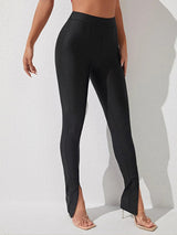 BEAUTIFUL I AM High Waist Slit Skinny Pants