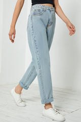 BEAUTIFUL I AM High Waist Straight Leg Jeans