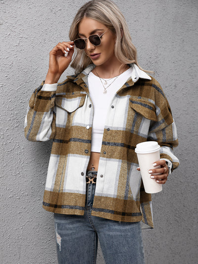 BEAUTIFUL I AM Plaid Long Sleeve Shirt