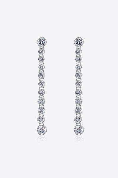 BEAUTIFUL I AM 1.18 Carat Moissanite Jewelry Long Earrings