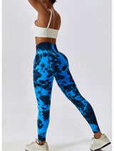 BEAUTIFUL I AM Tie Dye Wide Waistband Active Leggings Active Wear