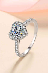 BEAUTIFUL I AM 1 Carat Moissanite Jewelry Heart-Shaped Ring