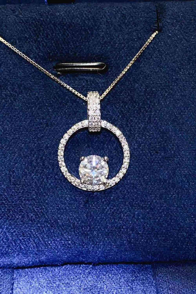 BEAUTIFUL I AM 1 Carat Moissanite Jewelry 925 Sterling Silver Necklace