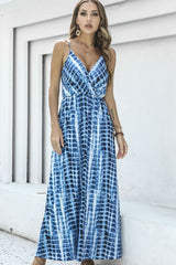 BEAUTIFUL I AM Tie-Dye Spaghetti Strap Maxi Dress