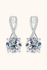 BEAUTIFUL I AM 4 Carat Moissanite Jewelry 925 Sterling Silver Earrings