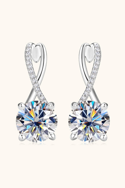 BEAUTIFUL I AM 4 Carat Moissanite Jewelry 925 Sterling Silver Earrings