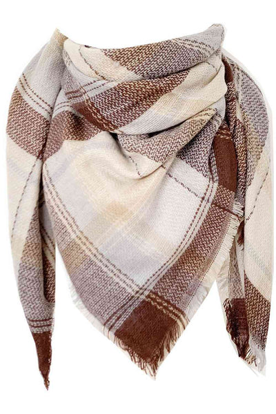 BEAUTIFUL I AM Plaid Imitation Cashmere Scarf