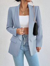 BEAUTIFUL I AM Shawl Collar Long Sleeve Blazer Jacket